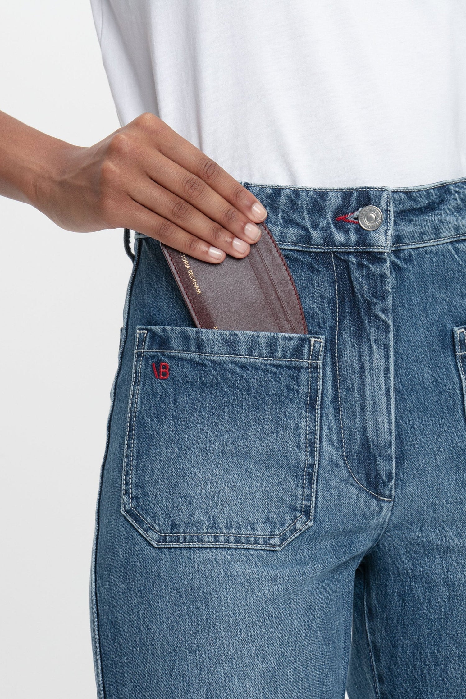 Victoria Card Holder In Burgundy Leather