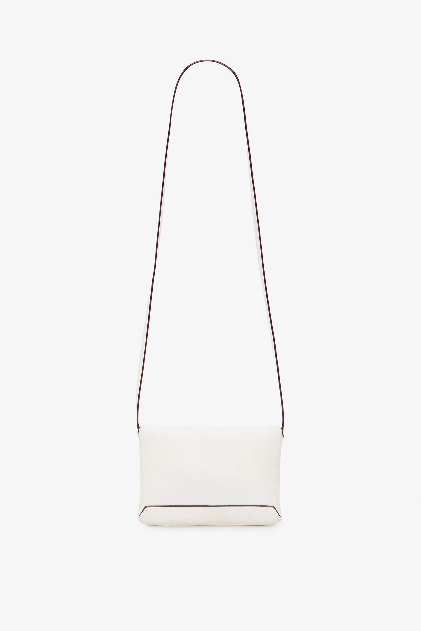 Mini Chain Pouch Bag In White Leather
