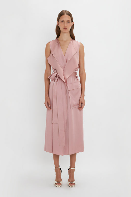 Trench Dress In Peony