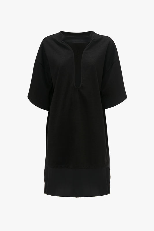 Frame Cut-Out T-Shirt Dress In Black