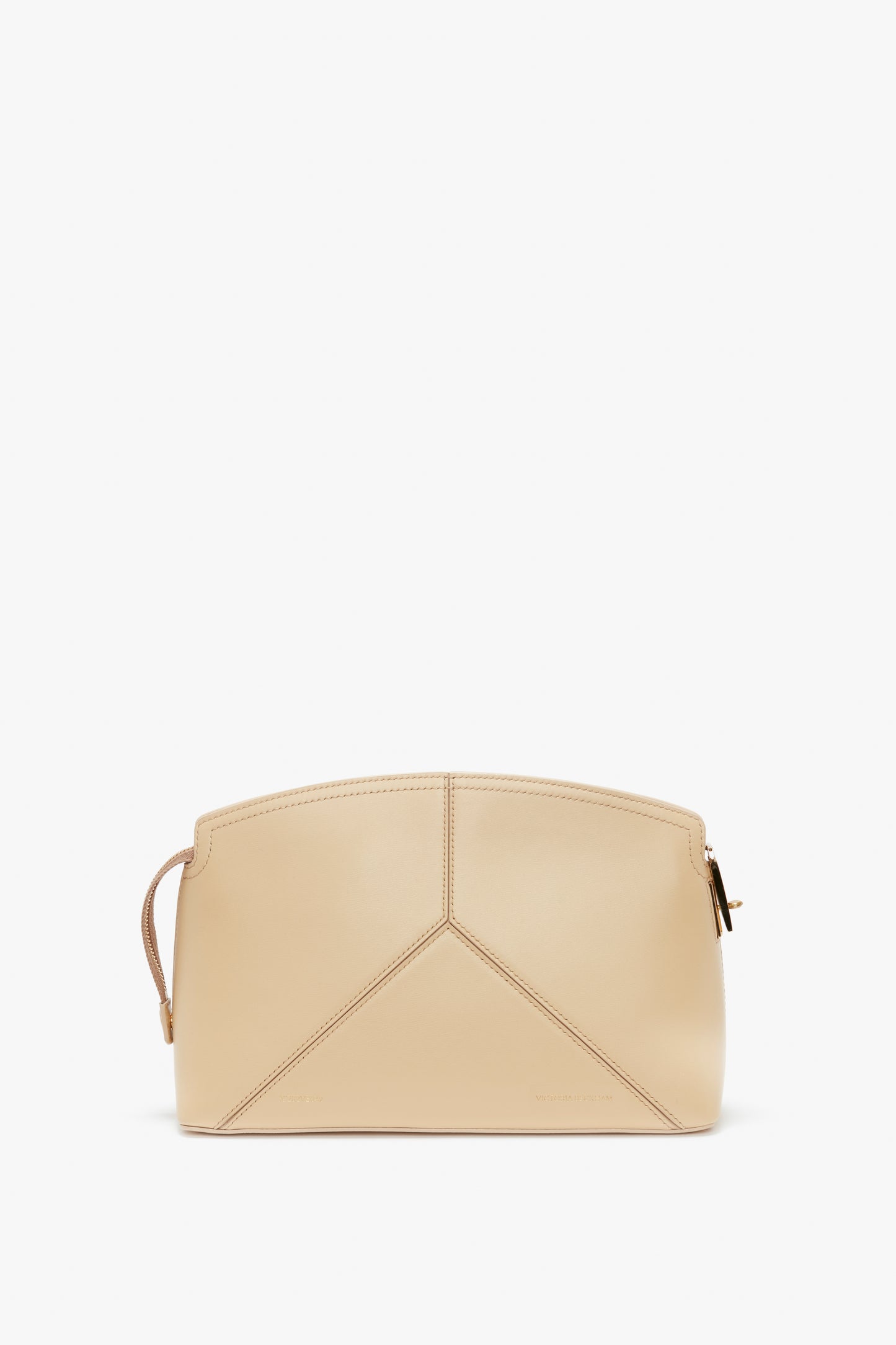 Victoria Clutch Bag In Sesame Leather