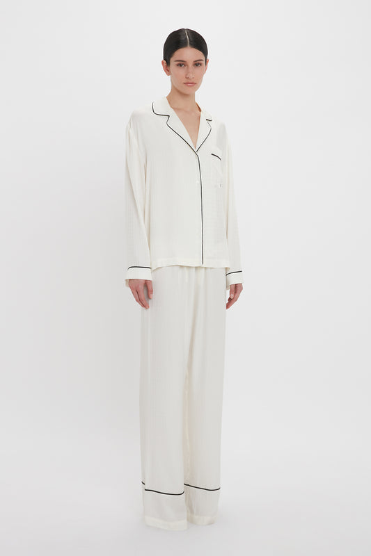 VB Monogram Pyjama Sleep Set In Ivory