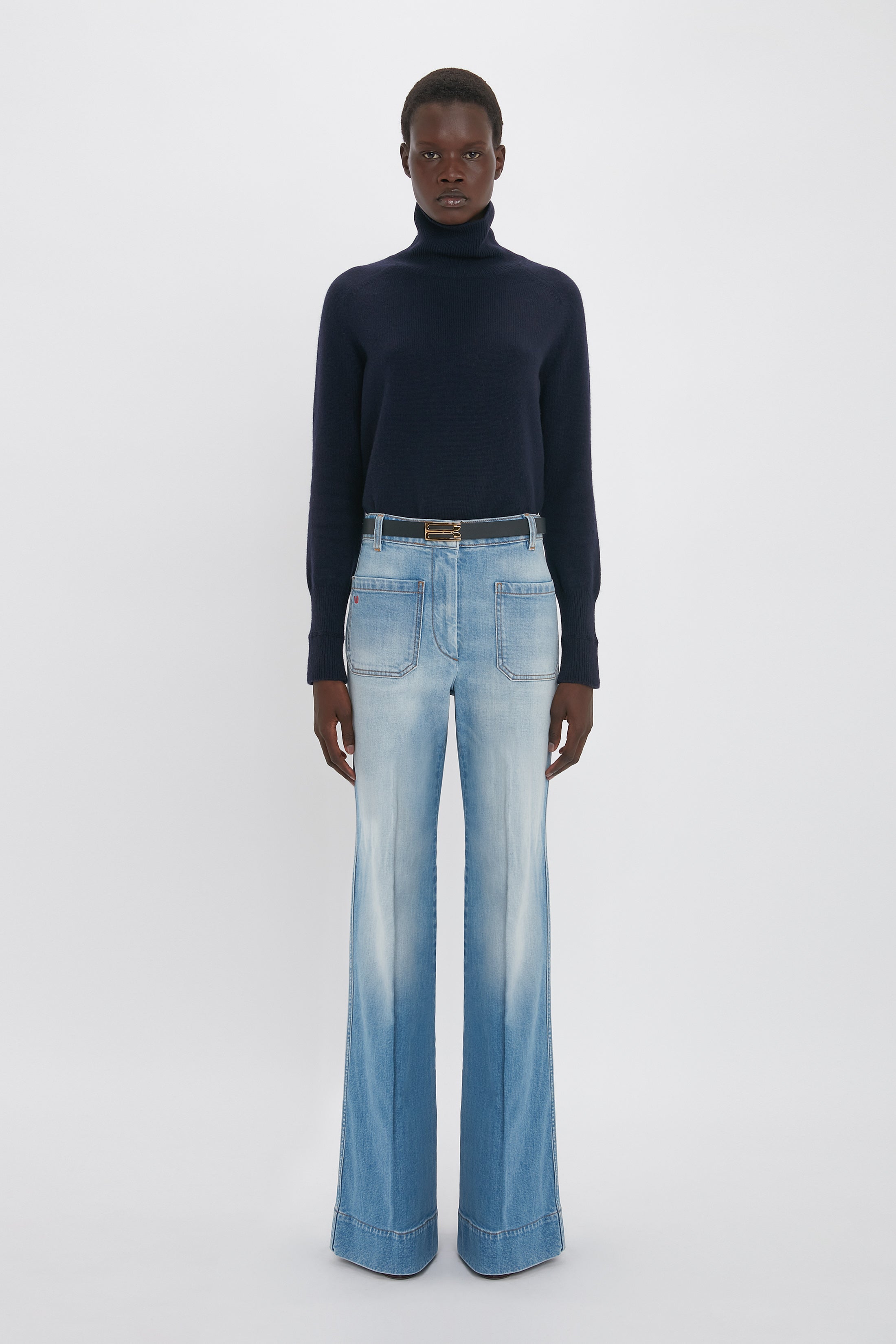Alina High Waisted Jean In Light Summer Wash | Designer