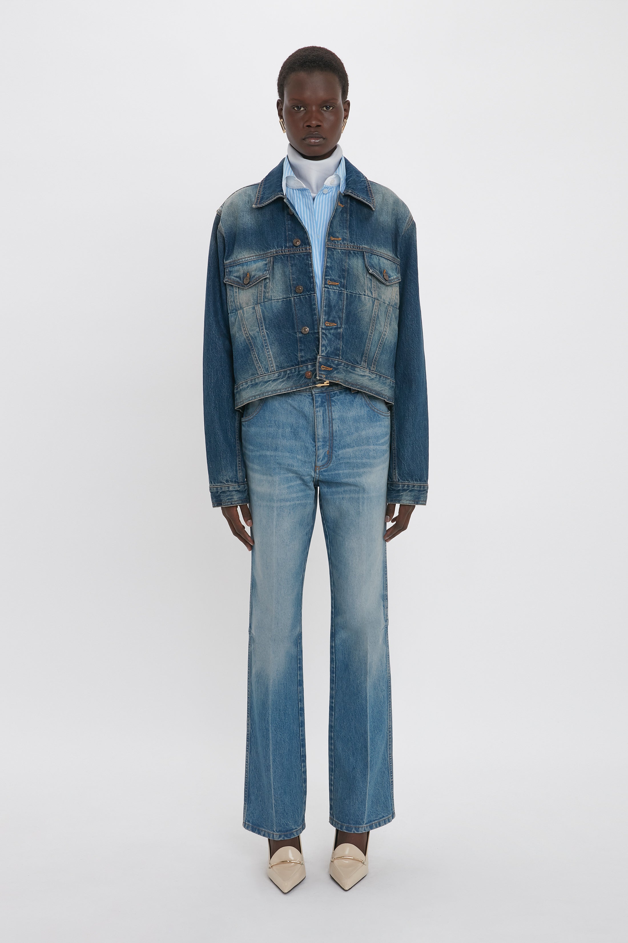 Long sleeve denim jacket outlet