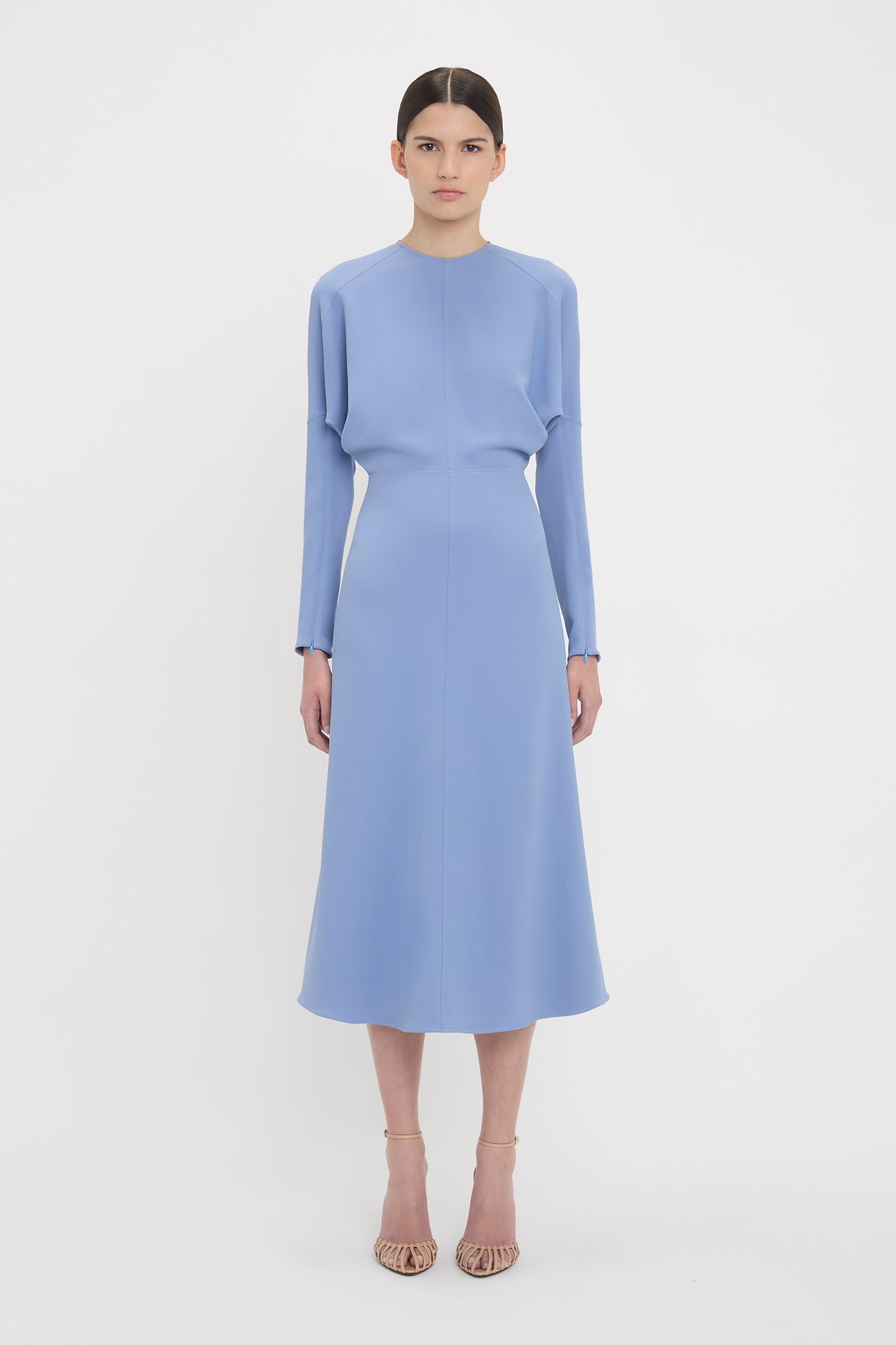 Dolman Midi Dress In Bluebell