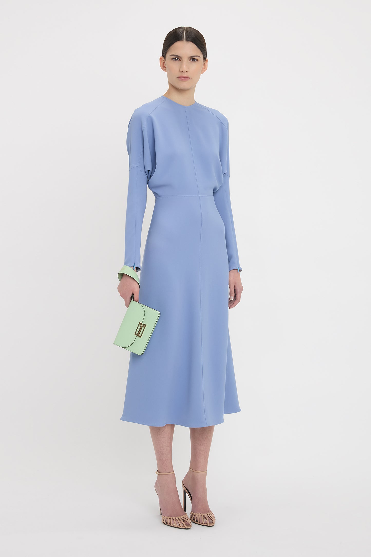 Dolman Midi Dress In Bluebell