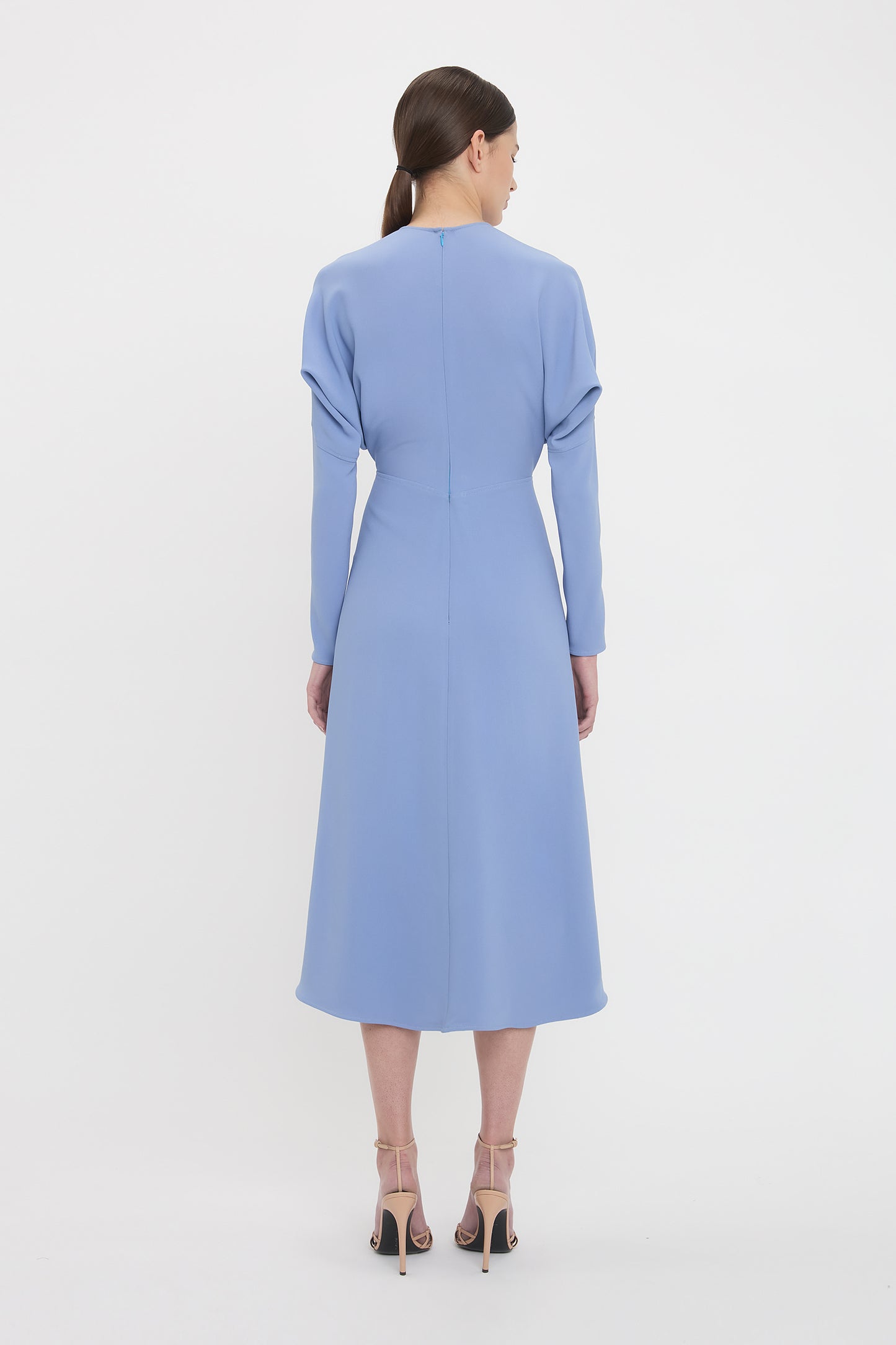 Dolman Midi Dress In Bluebell