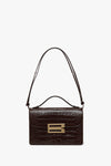 Dorian Bag In Embossed Dark Brown Leather
