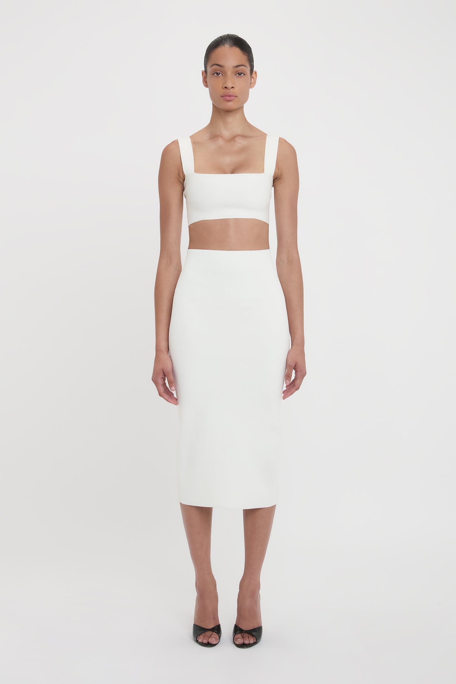 Strap Bandeau Top In White