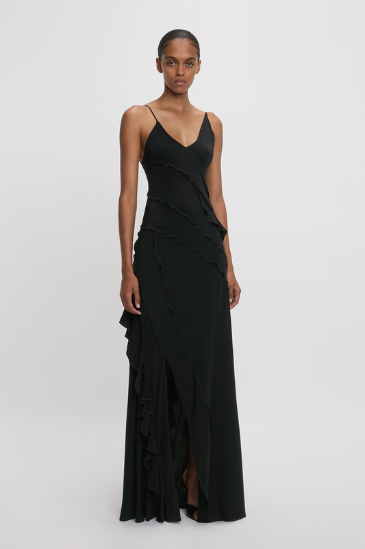 Frill Dress In Black