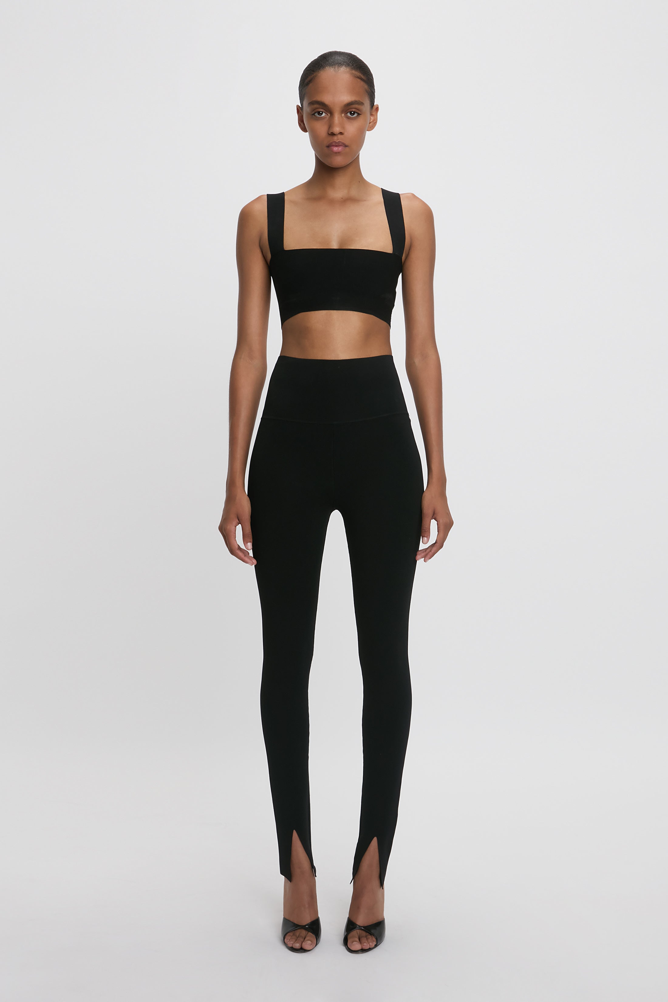 Strap Bandeau Top In Black