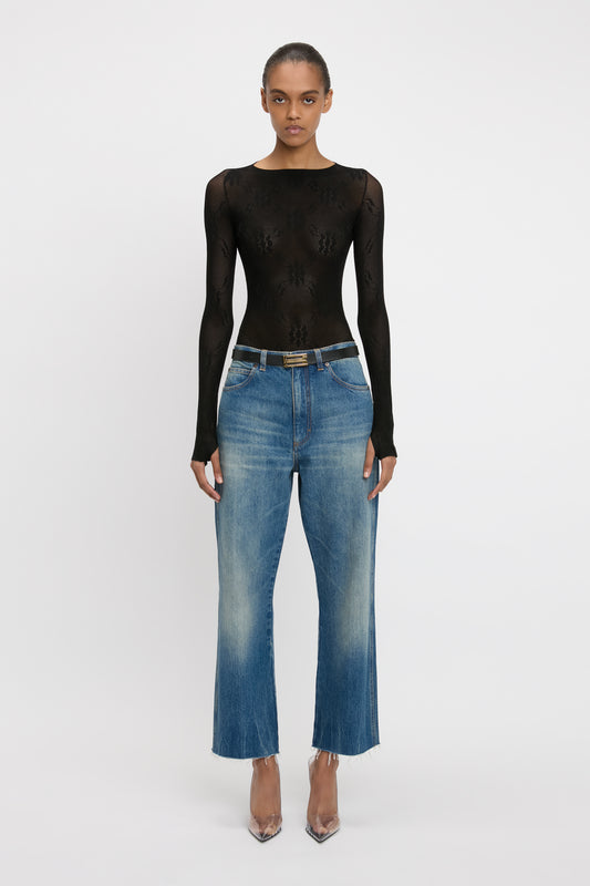 Backless Bodysuit In Black