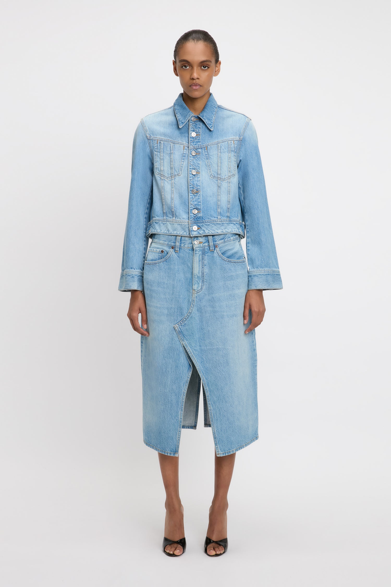 Denim Jacket In Light Blue Wash