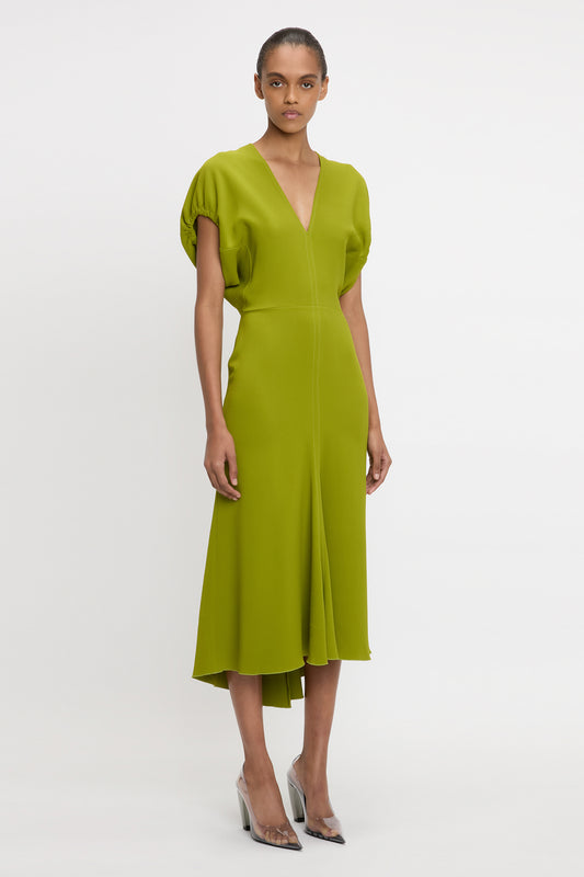 Edith Midi Dress In Parakeet
