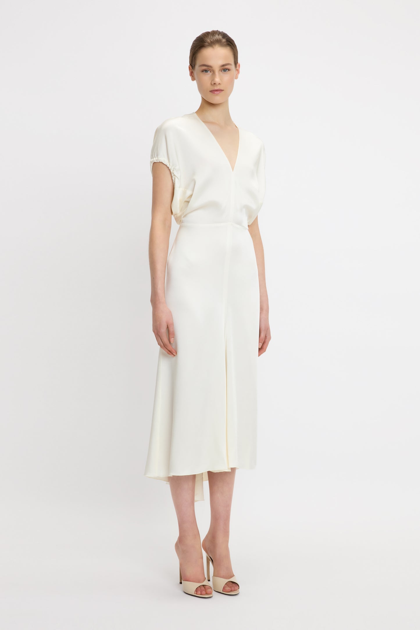 Edith Midi Dress In Ivory