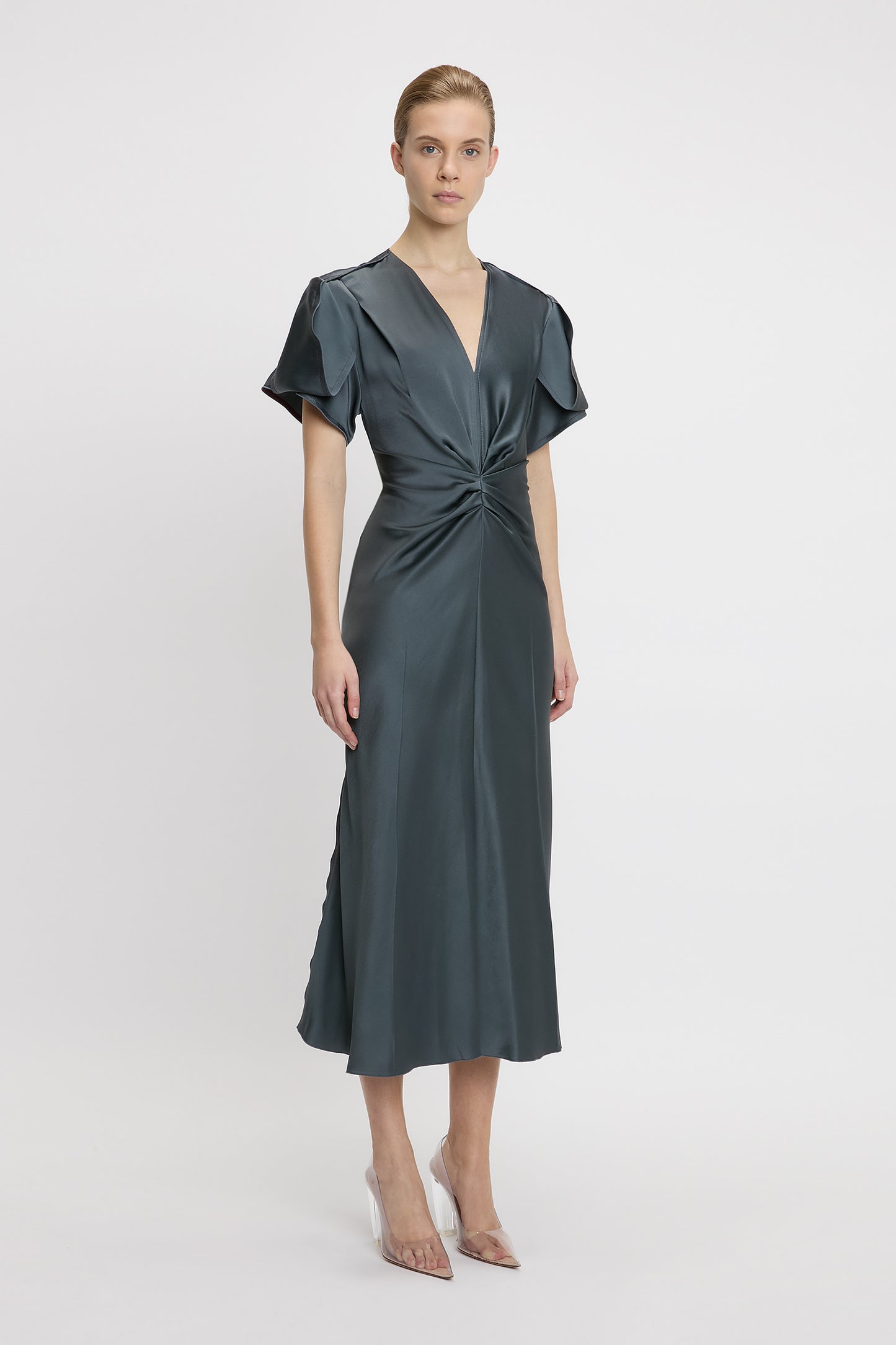 Eve Midi Dress In Graphite
