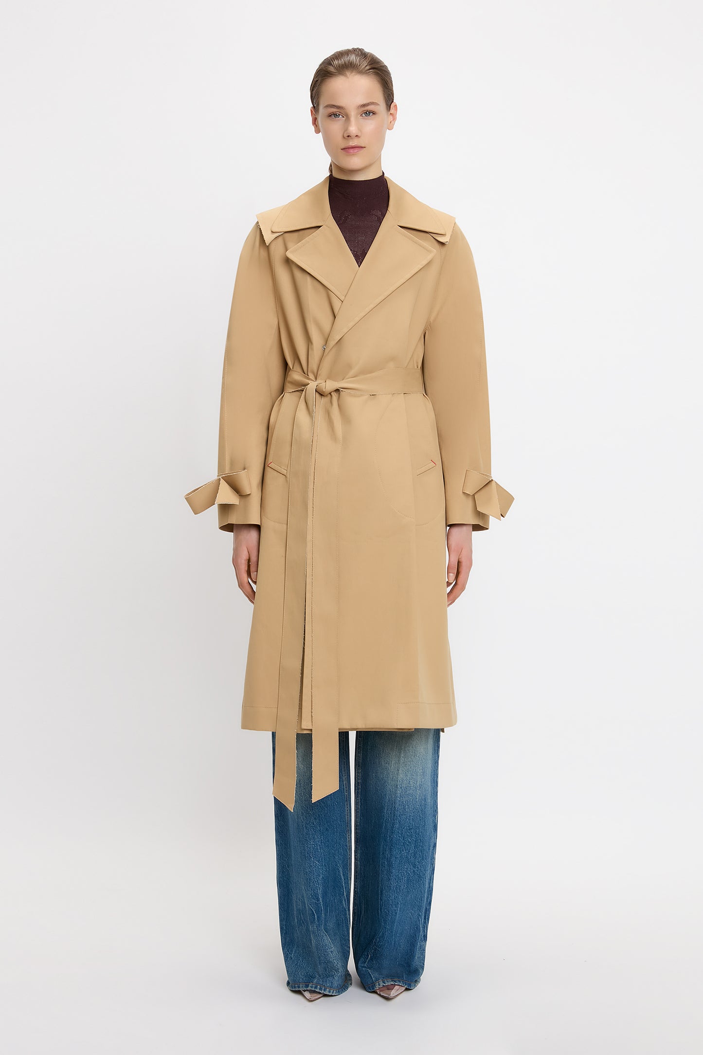 Raglan Trench Coat In Wheat