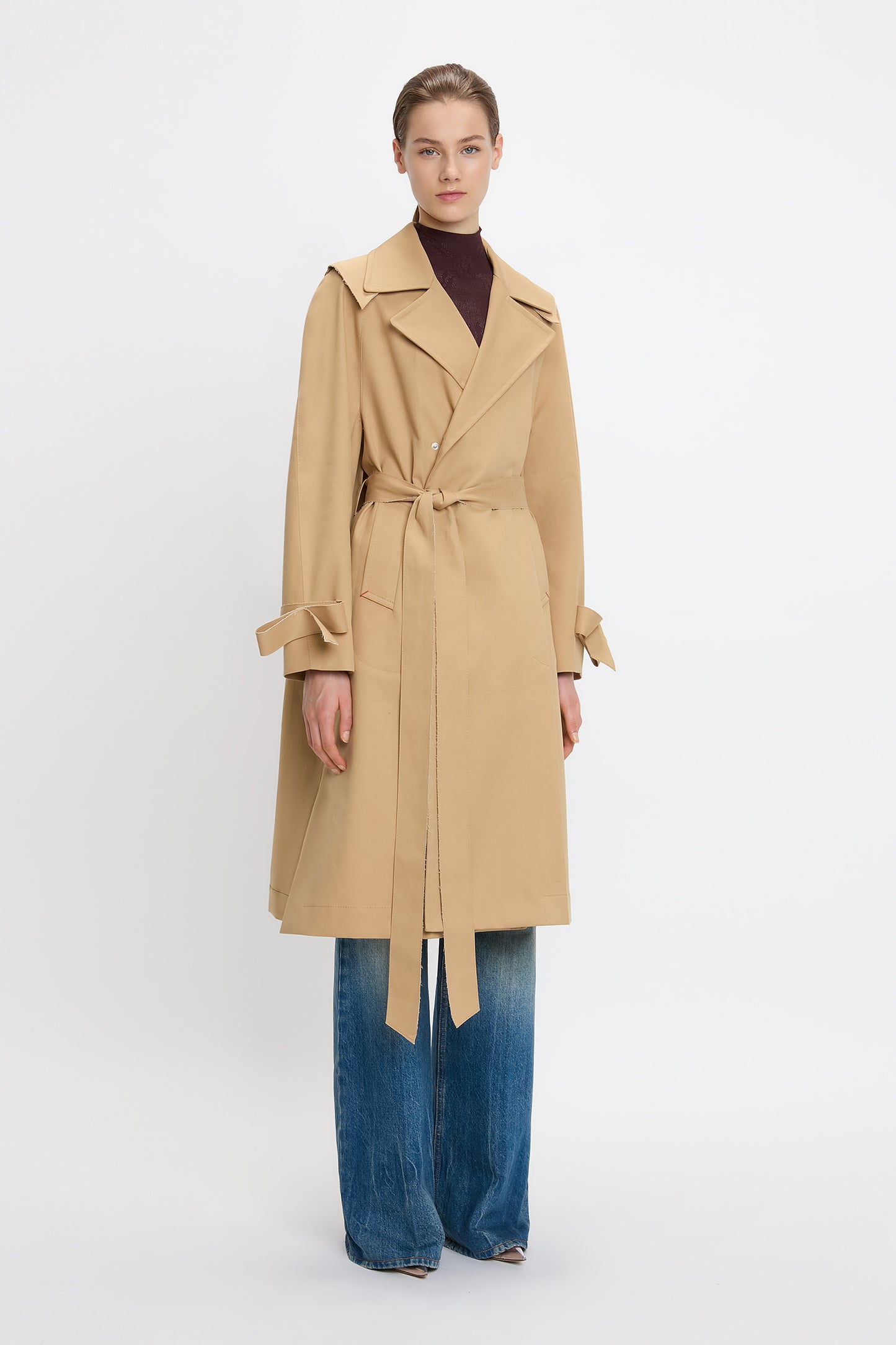 Raglan Trench Coat In Wheat