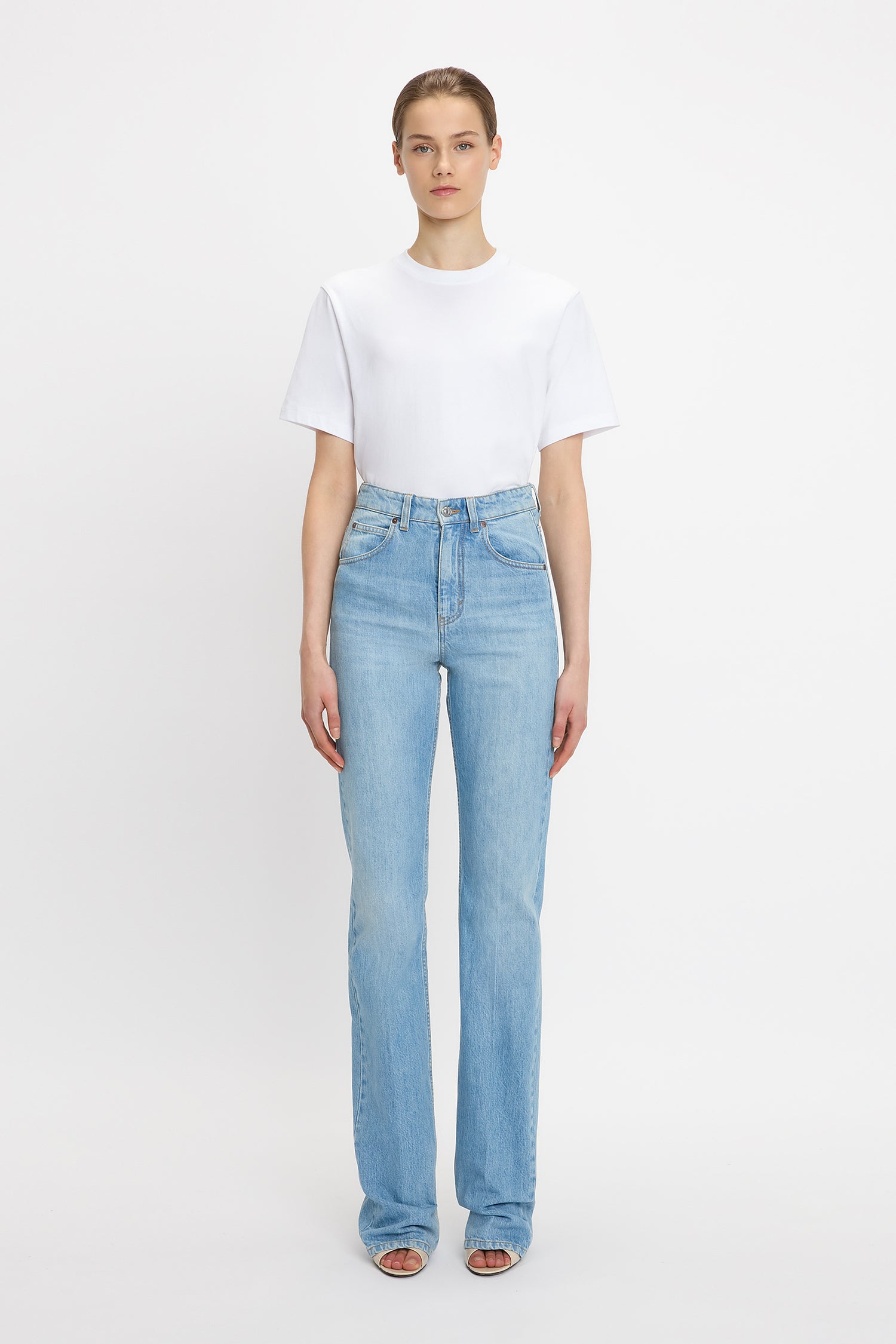 Julia High Waisted Stretch Jean In Light Blue Wash