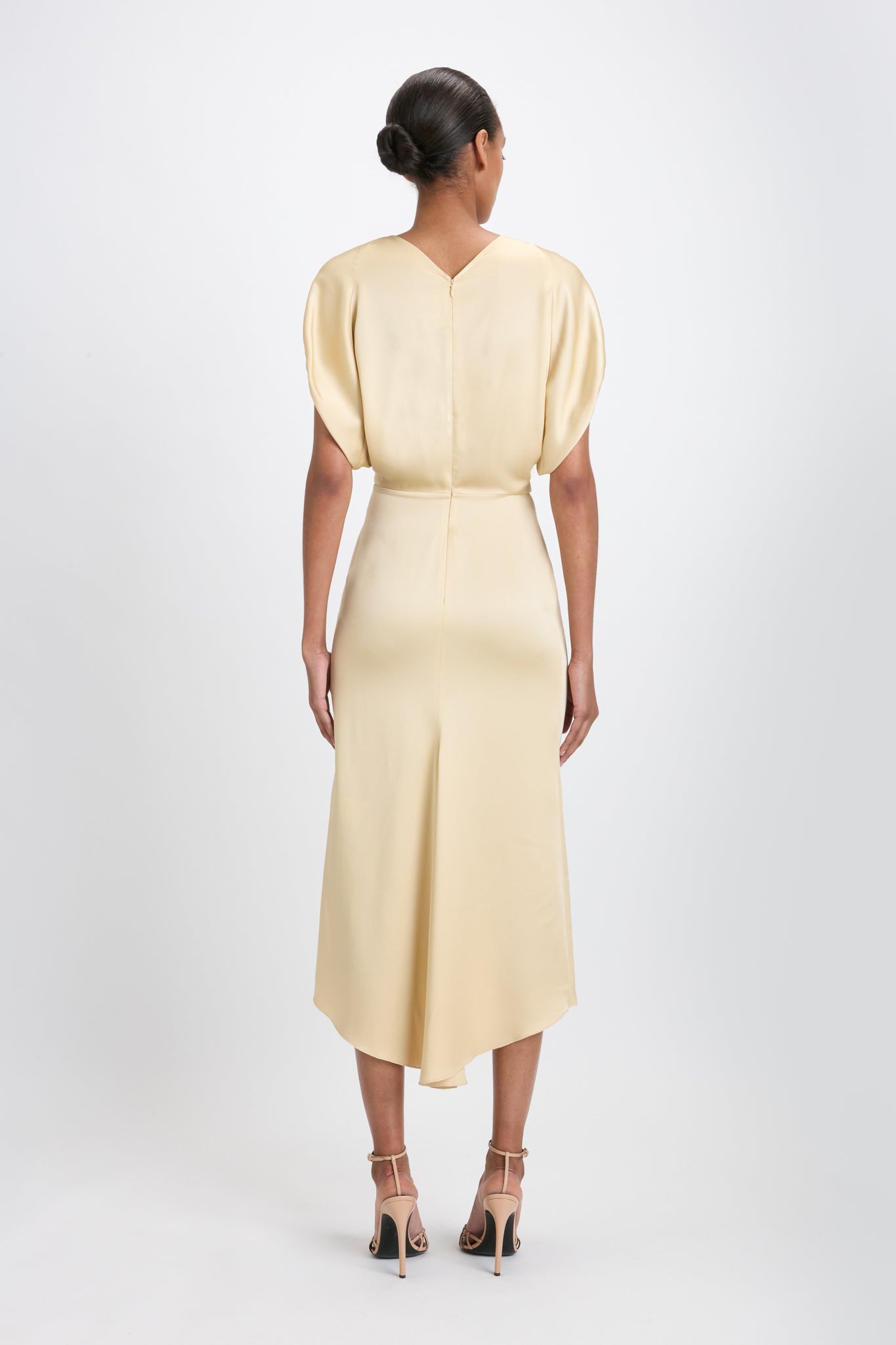 Edith Midi Dress In Macadamia