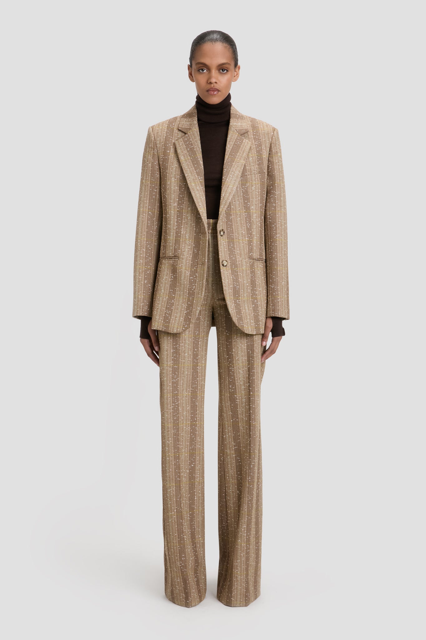 Tailored Jacket In Beige-Pistachio – Victoria Beckham UK