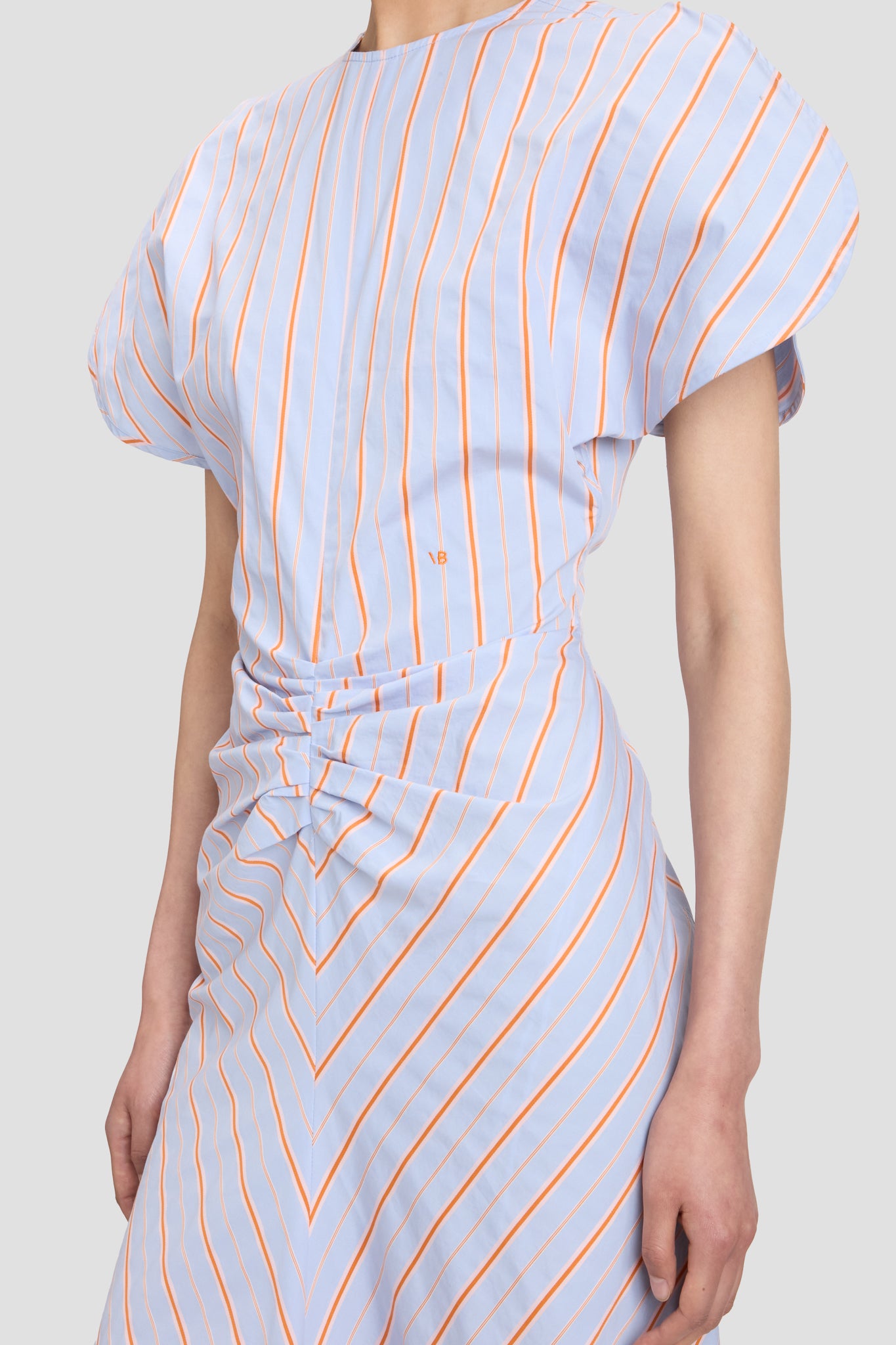Bela Midi Dress In Delphinium-Orange