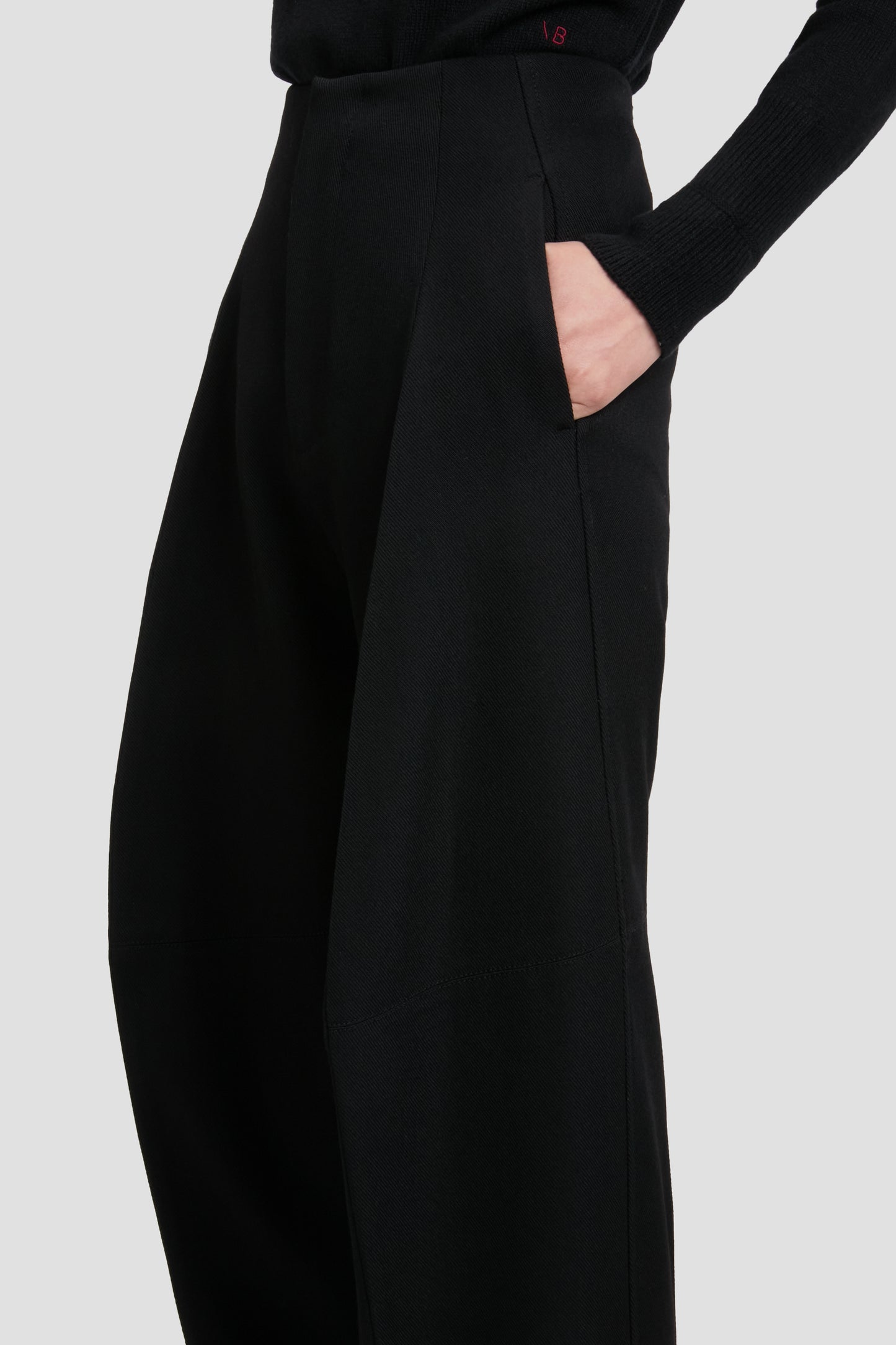 Sculptural Leg Trouser In Black