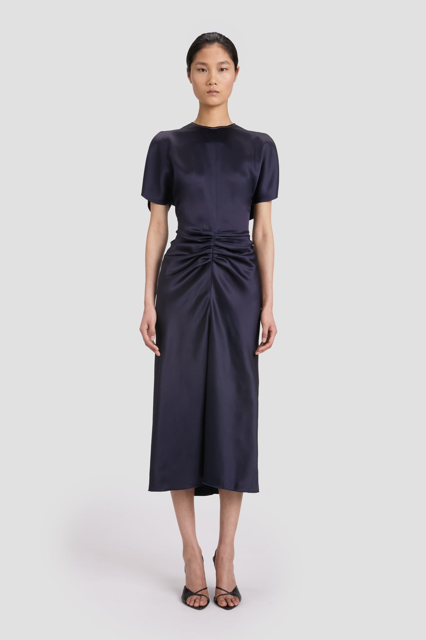 victoria beckham designer dresses VICTORIA BECKHAM Gathered satin gown
