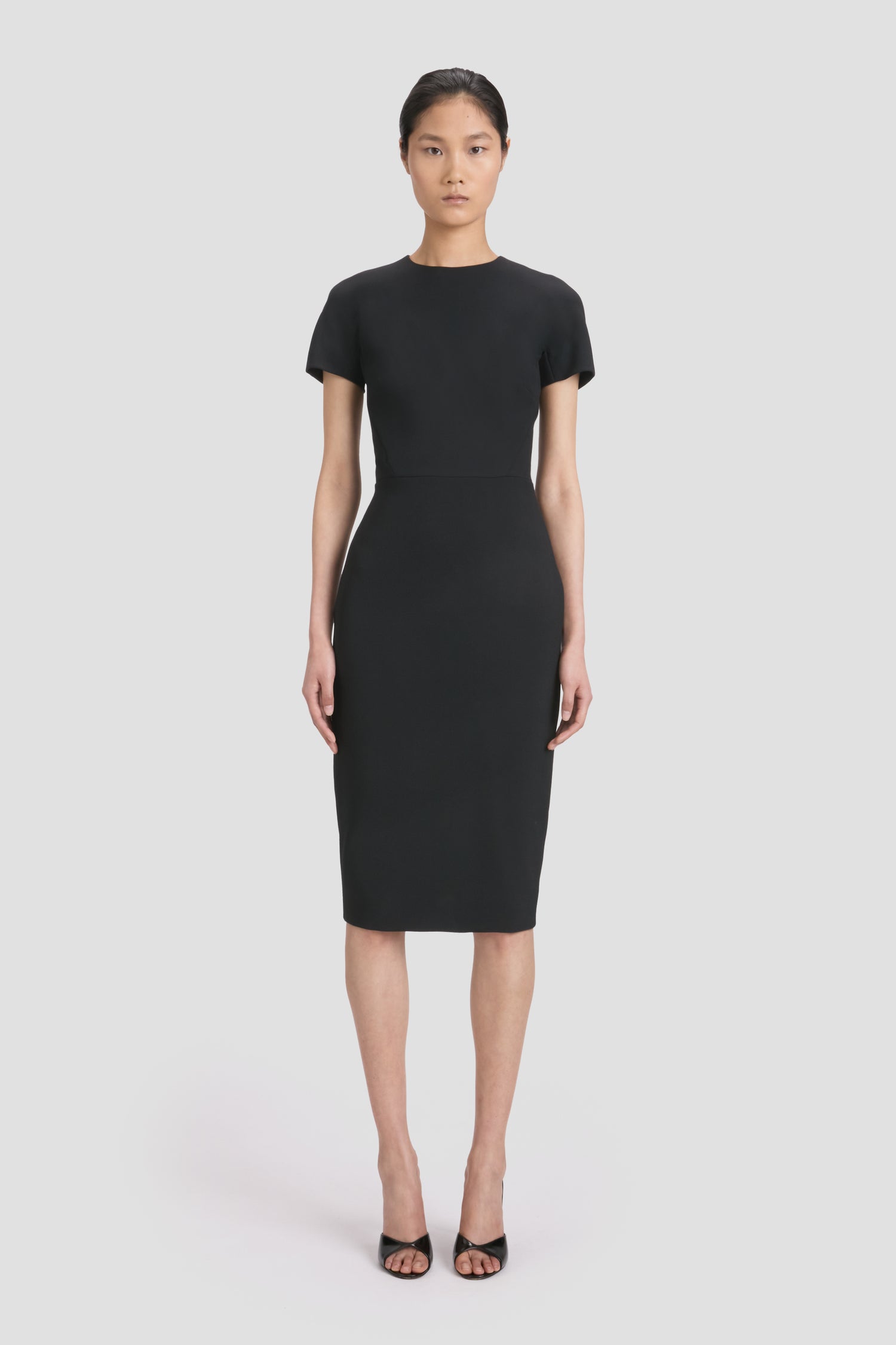 Fitted T-Shirt Dress In Black