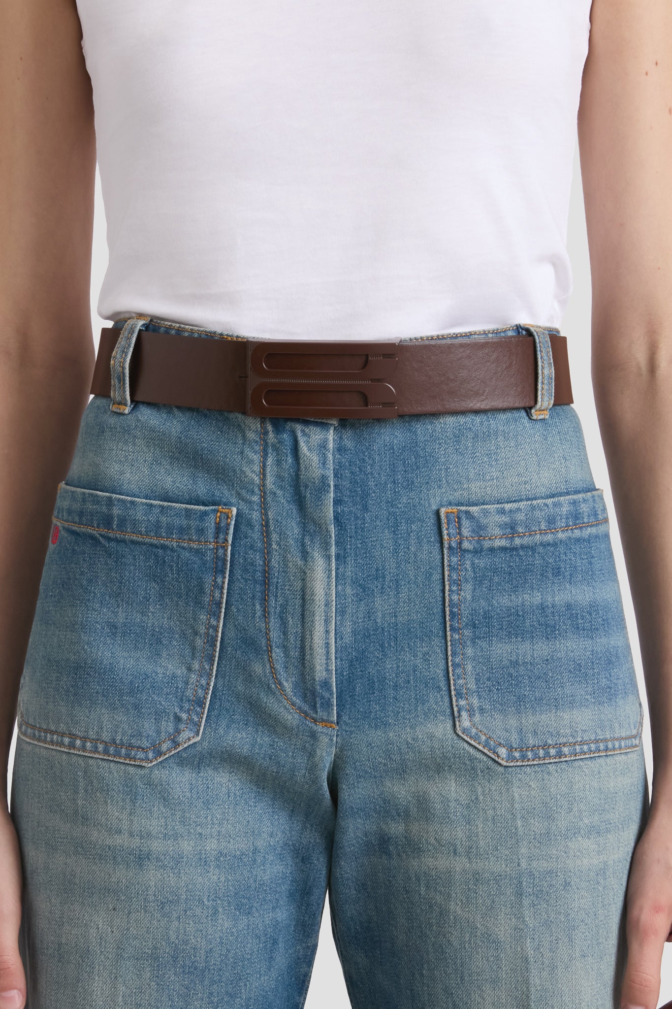 Tonal Jumbo Dorian Belt In Dark Brown Smooth Leather