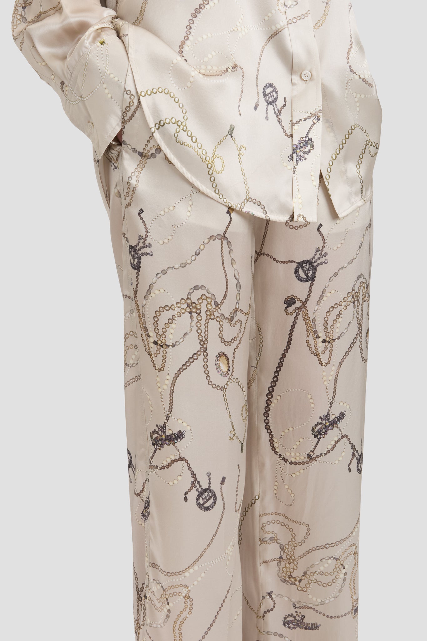Pyjama Trouser In Pumice Jewellery Print