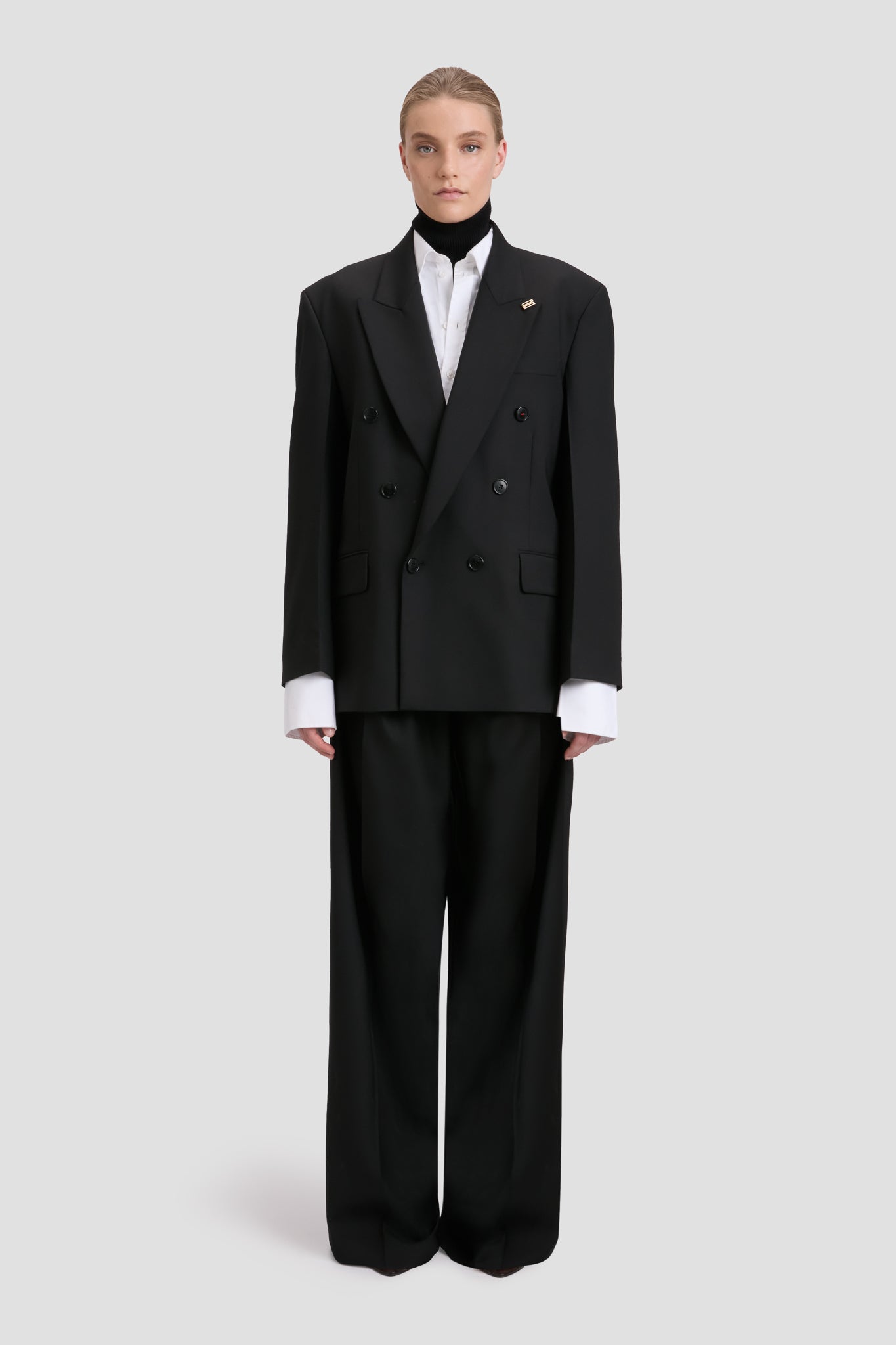 ボトムスその他 Victoria Beckham Relaxed Double Breasted Jacket Relaxed Double Breasted Jacket In Black – Victoria Beckham UK