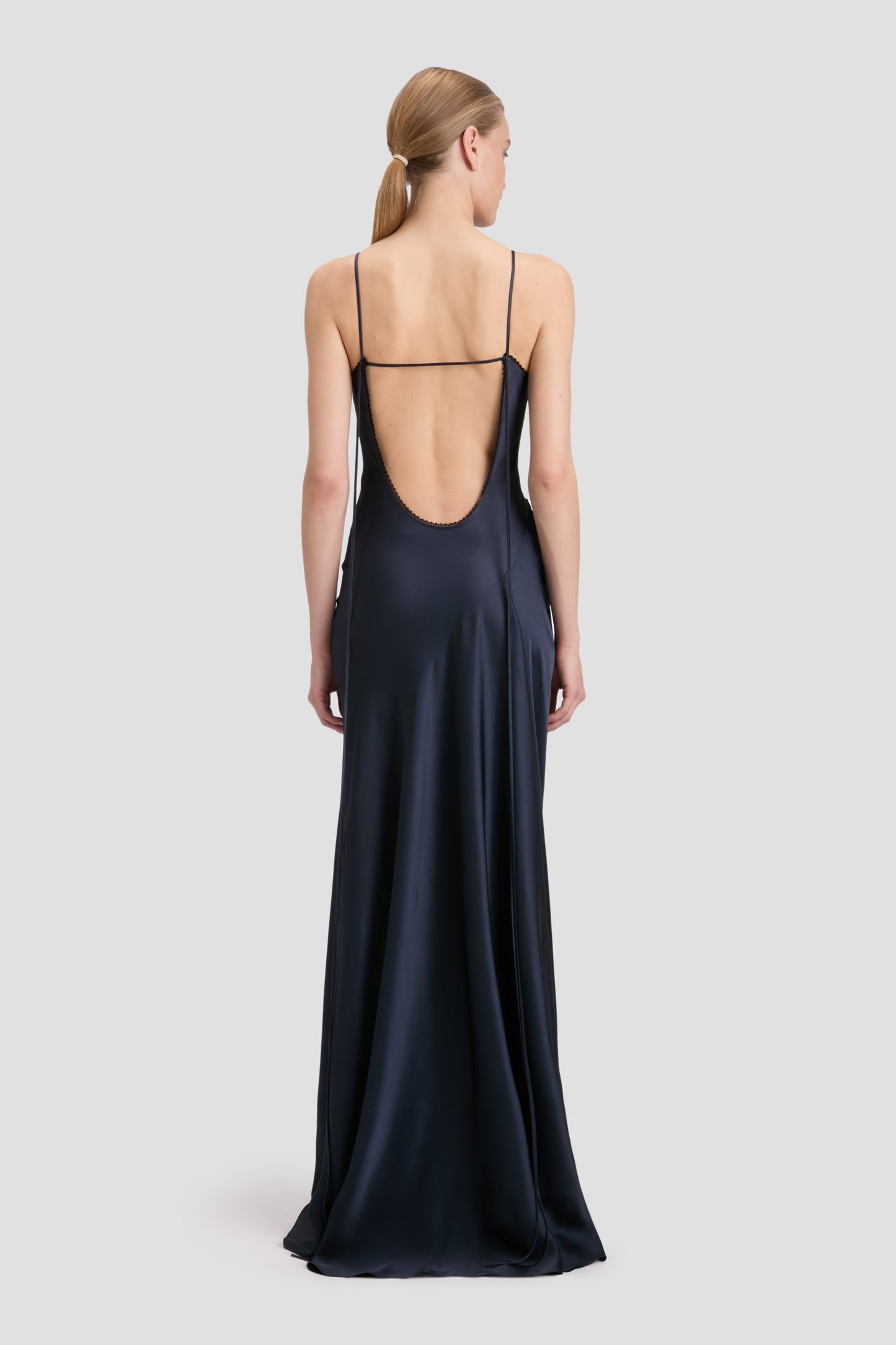 Draped Lace Dress In Midnight
