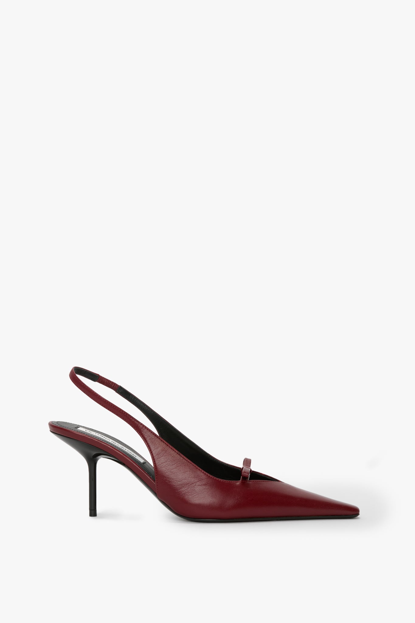Sloan Stiletto Slingback In Burgundy Smooth Leather
