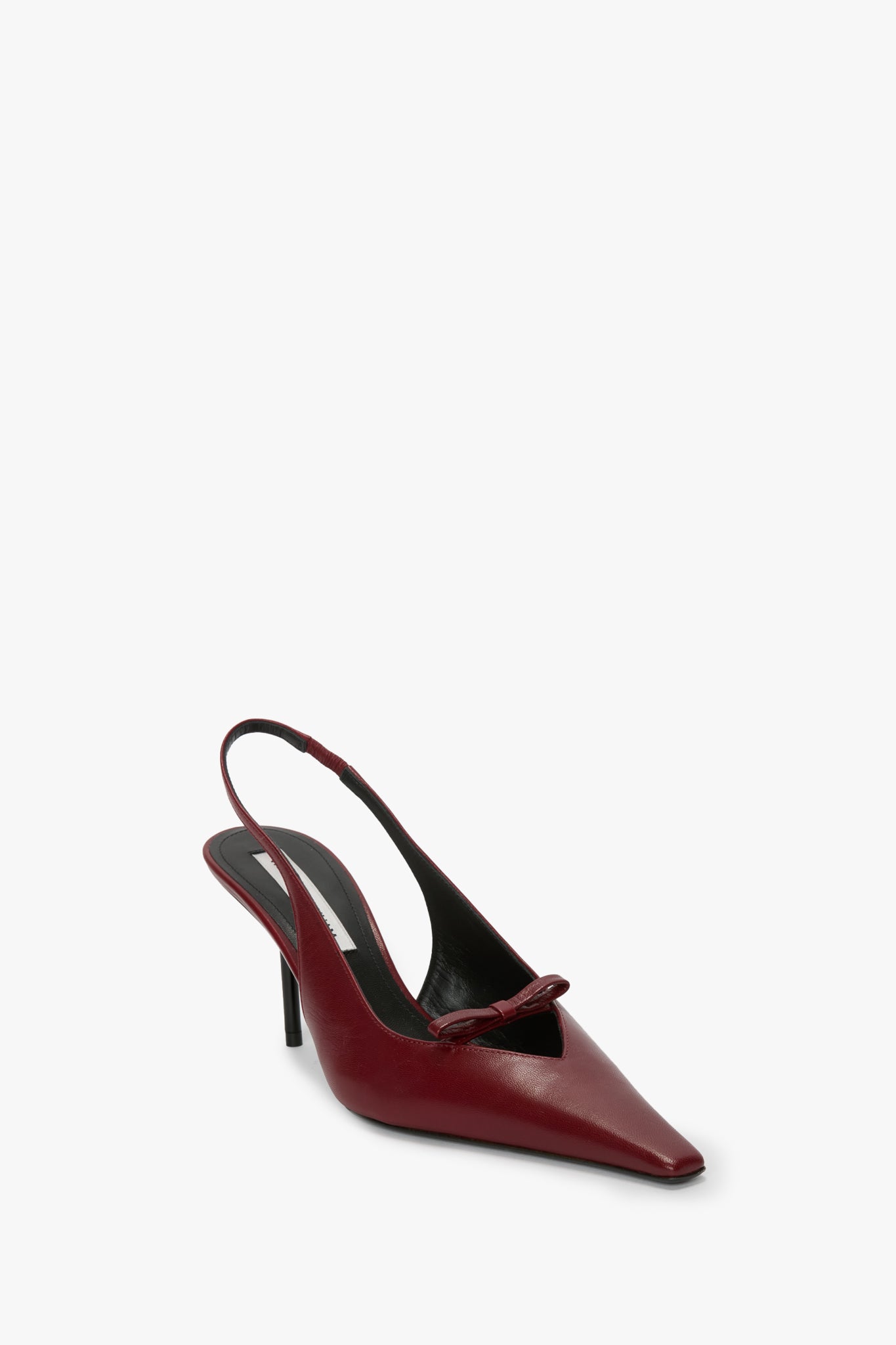 Sloan Stiletto Slingback In Burgundy Smooth Leather