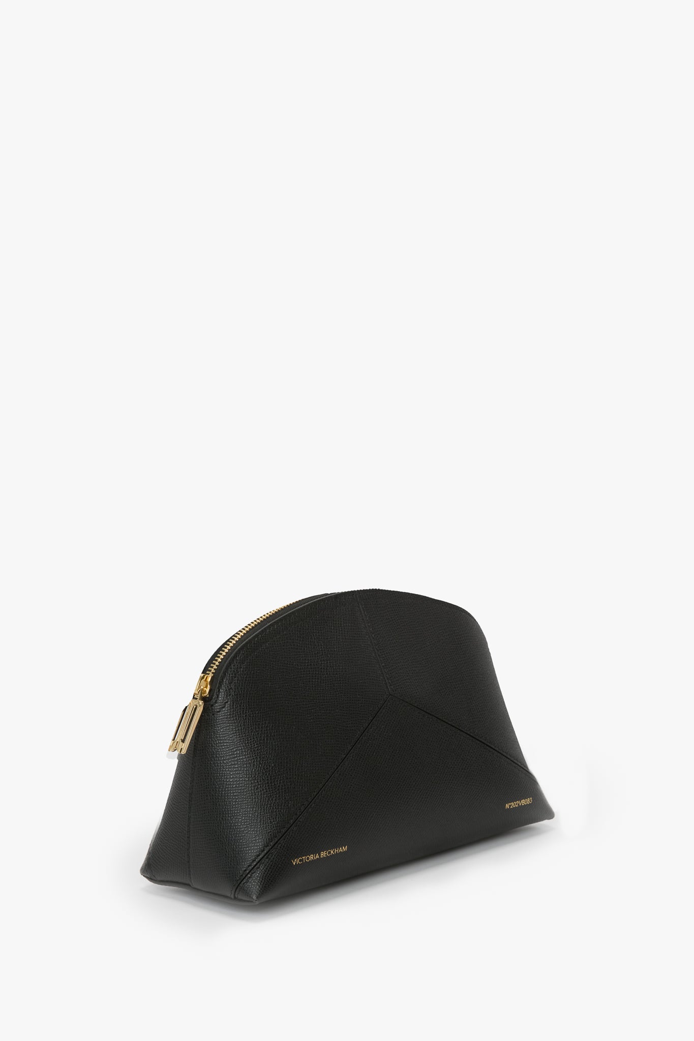 Victoria Large Travel Pouch In Black Leather