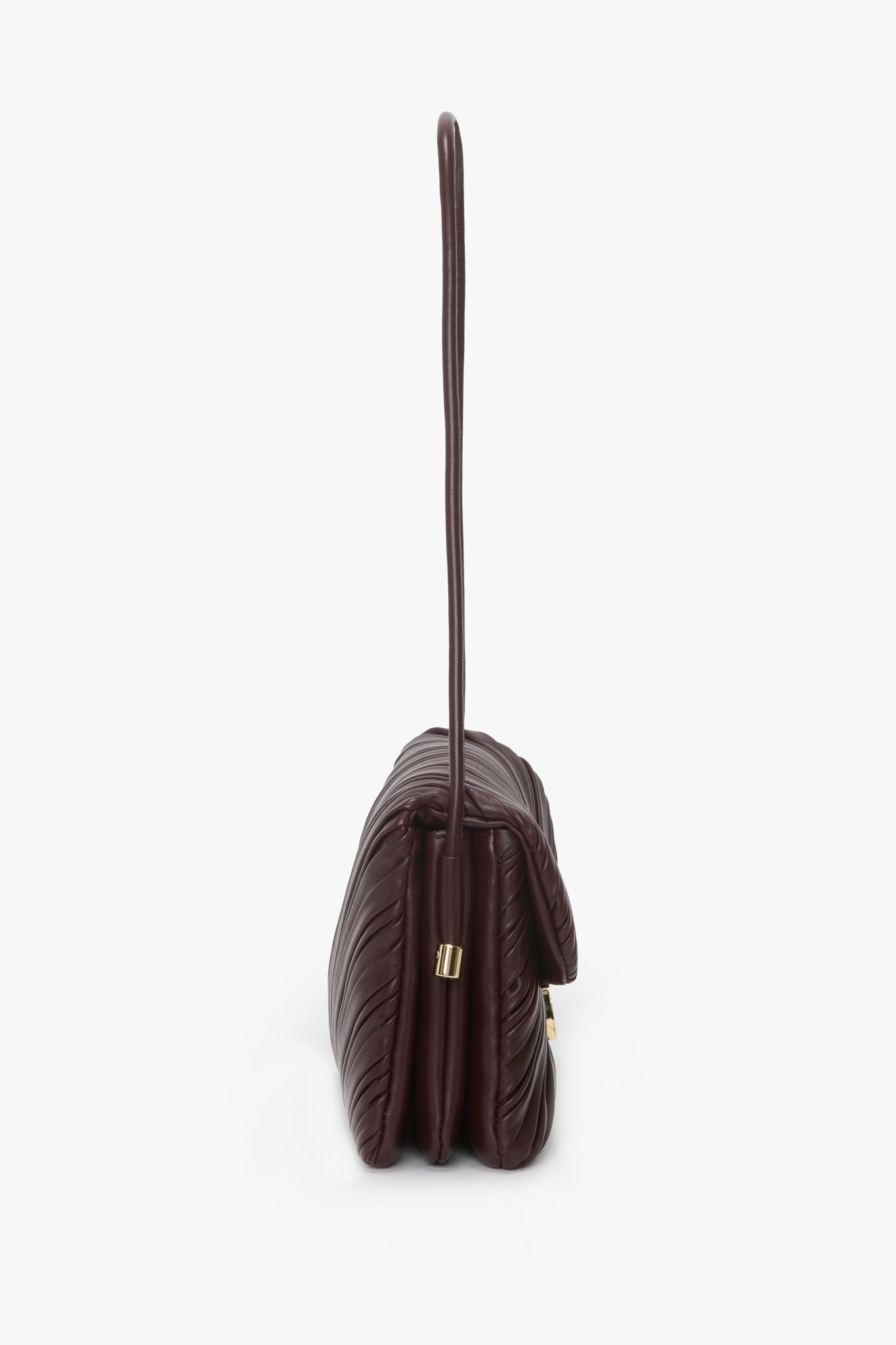 Soft Dorian Bag In Burgundy Pleated Leather