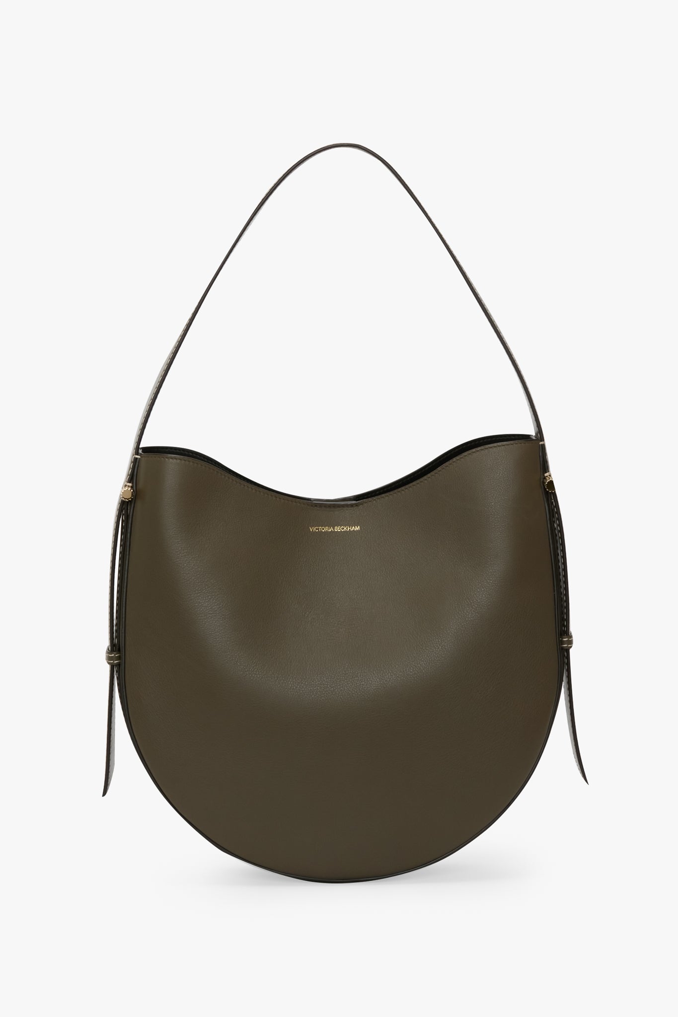 Dia Hobo Bag In Dark Khaki Leather