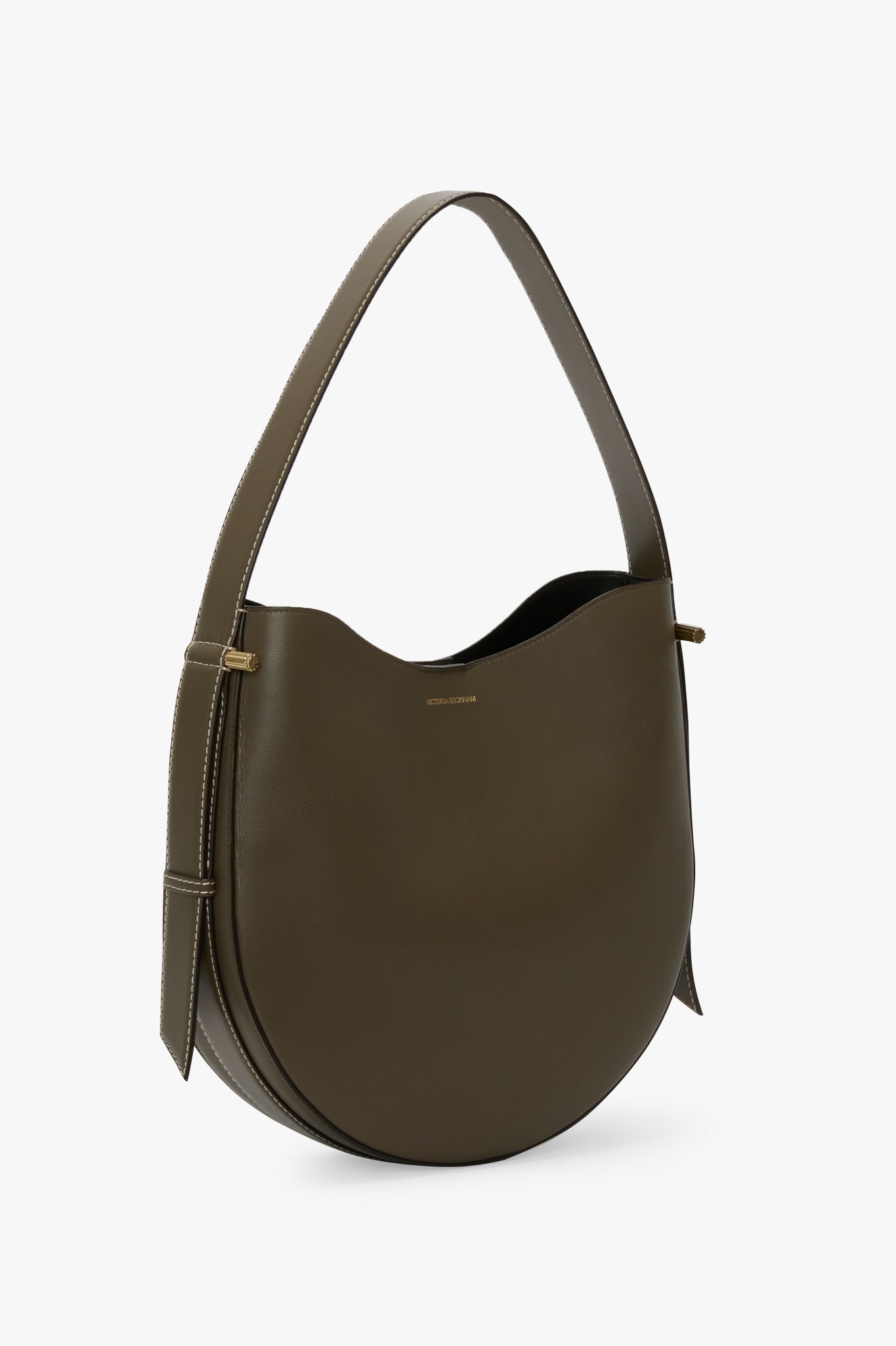 Dia Hobo Bag In Dark Khaki Leather