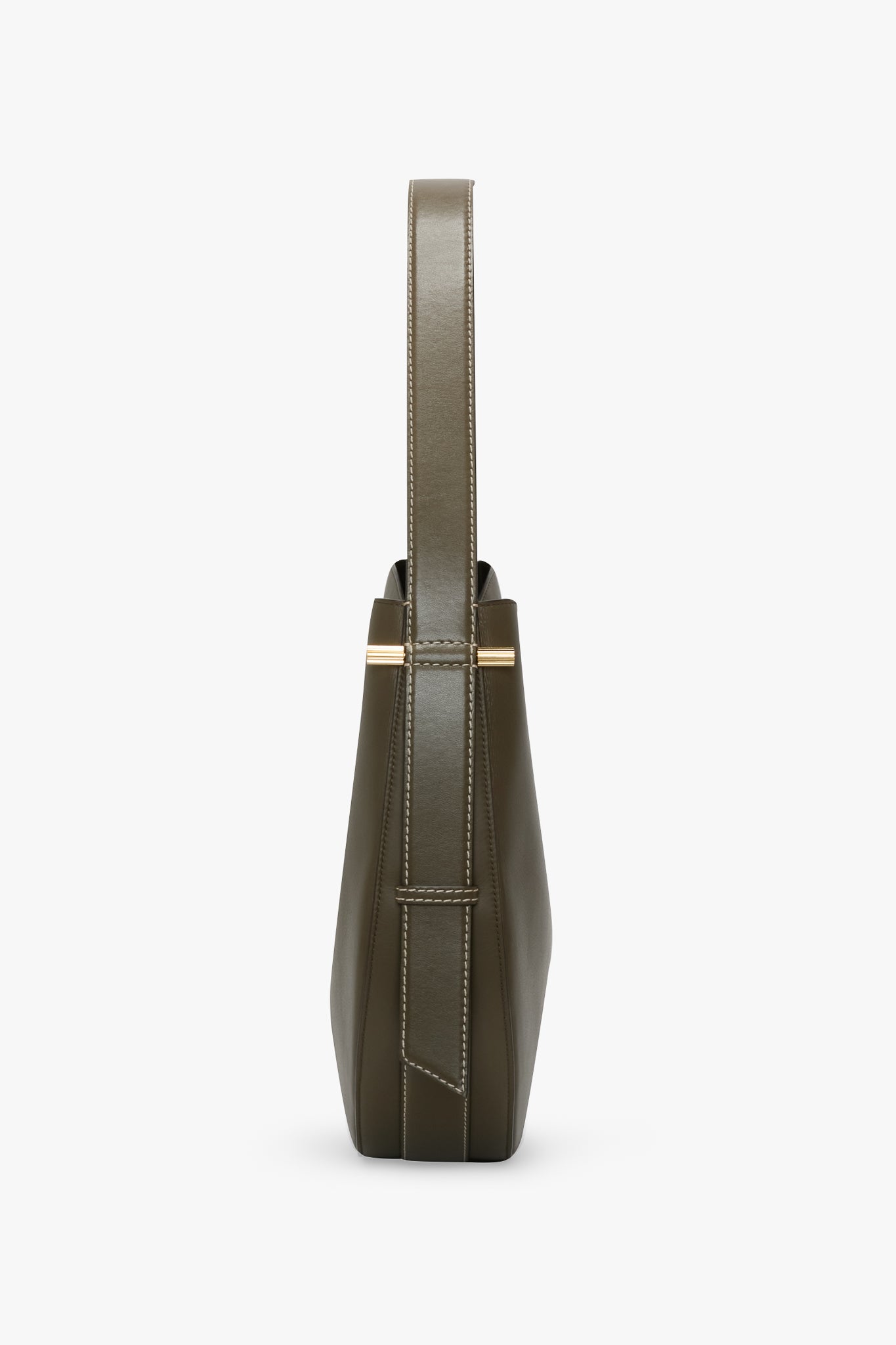Dia Hobo Bag In Dark Khaki Leather