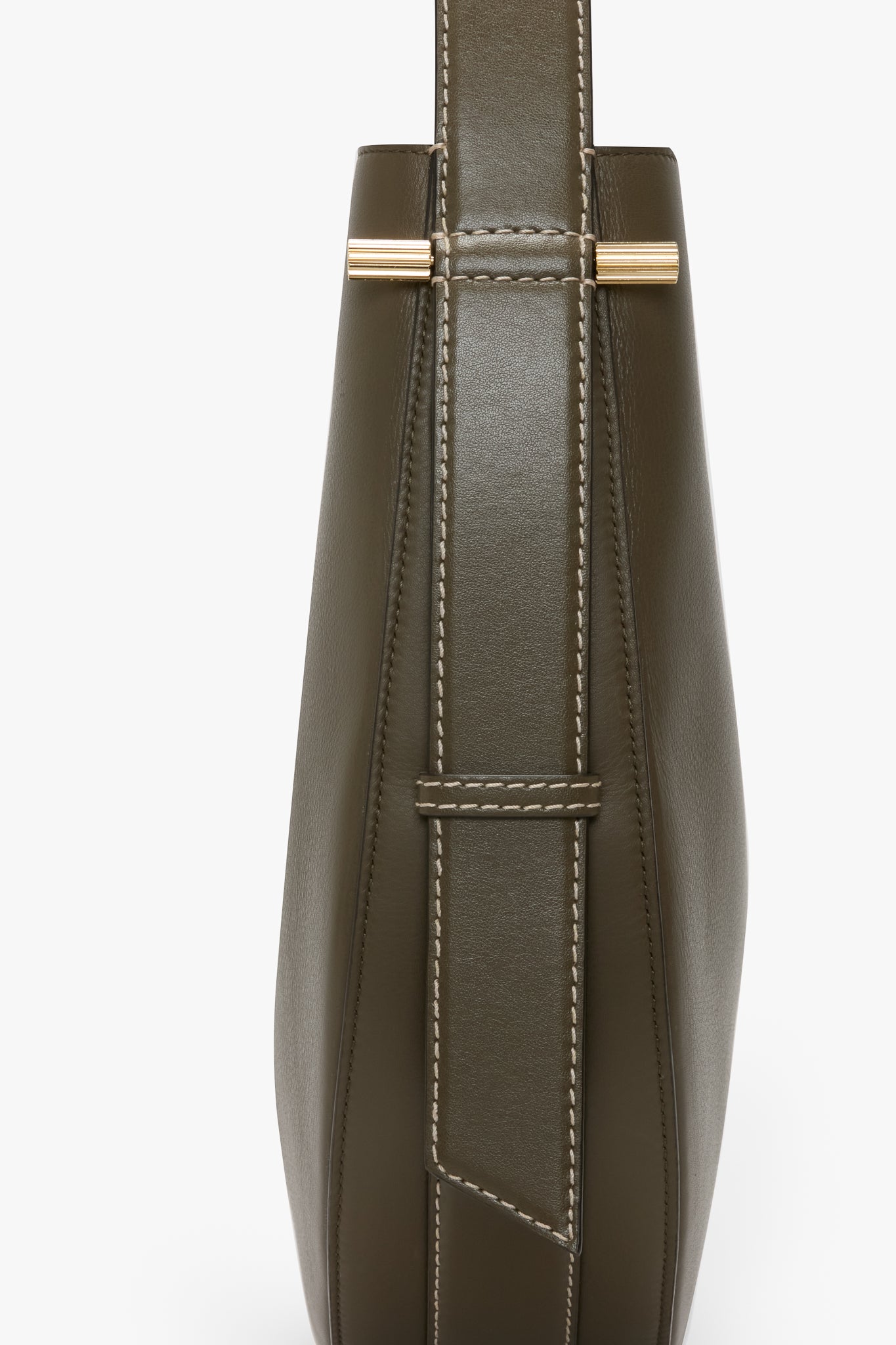 Dia Hobo Bag In Dark Khaki Leather