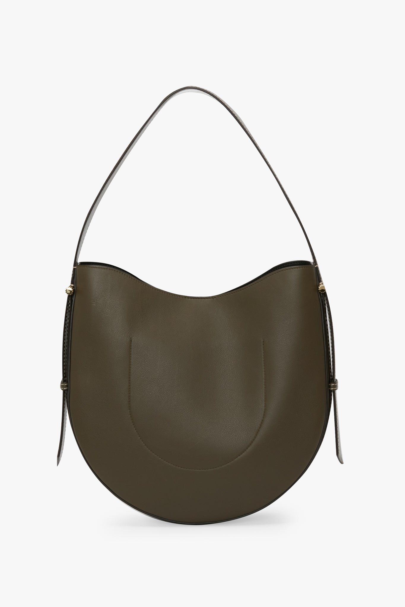 Dia Hobo Bag In Dark Khaki Leather