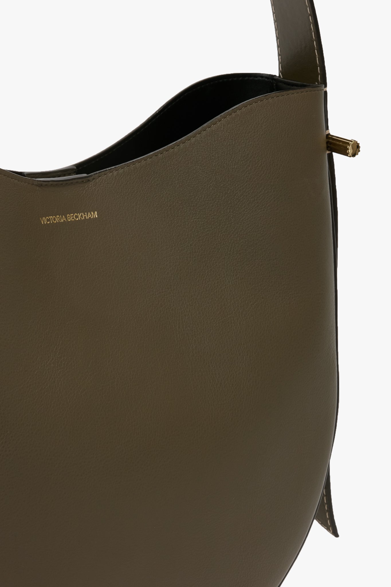 Dia Hobo Bag In Dark Khaki Leather