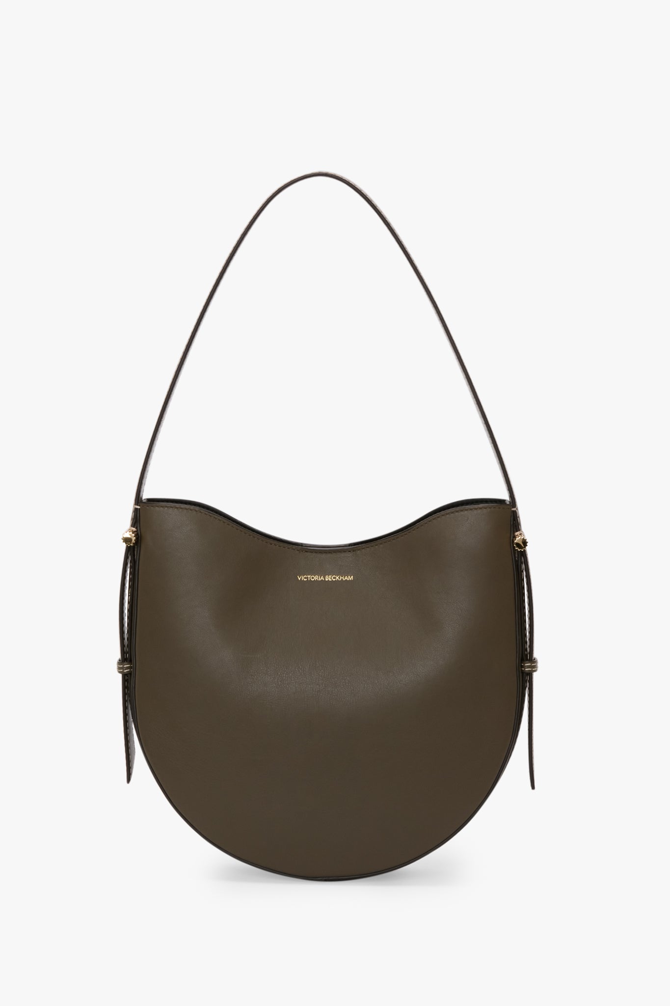 Dia Hobo Bag Medium In Dark Khaki Leather