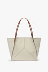 Victoria Tote Bag Large In Ivory Canvas