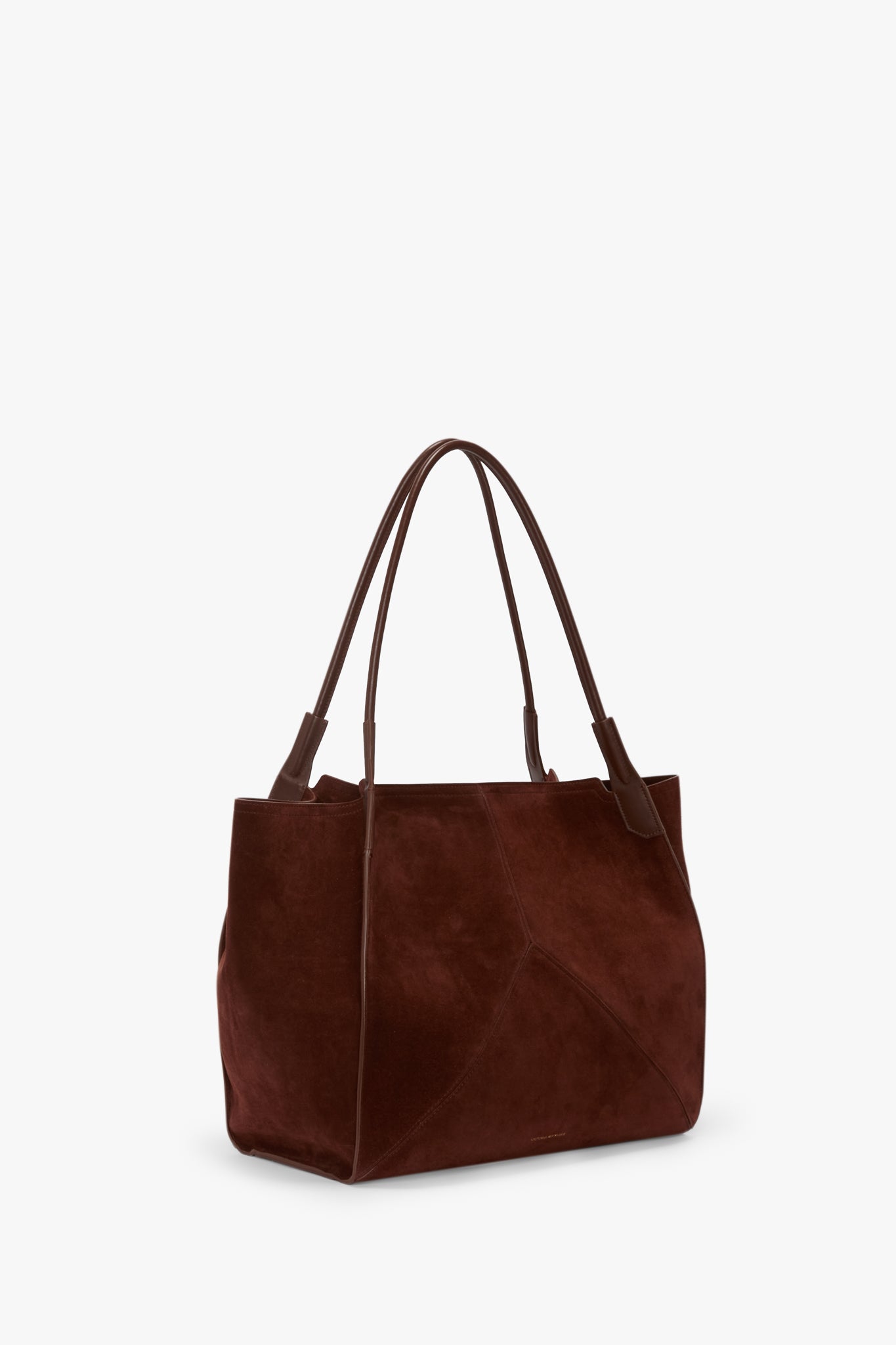 Victoria Tote In Dark Brown Suede