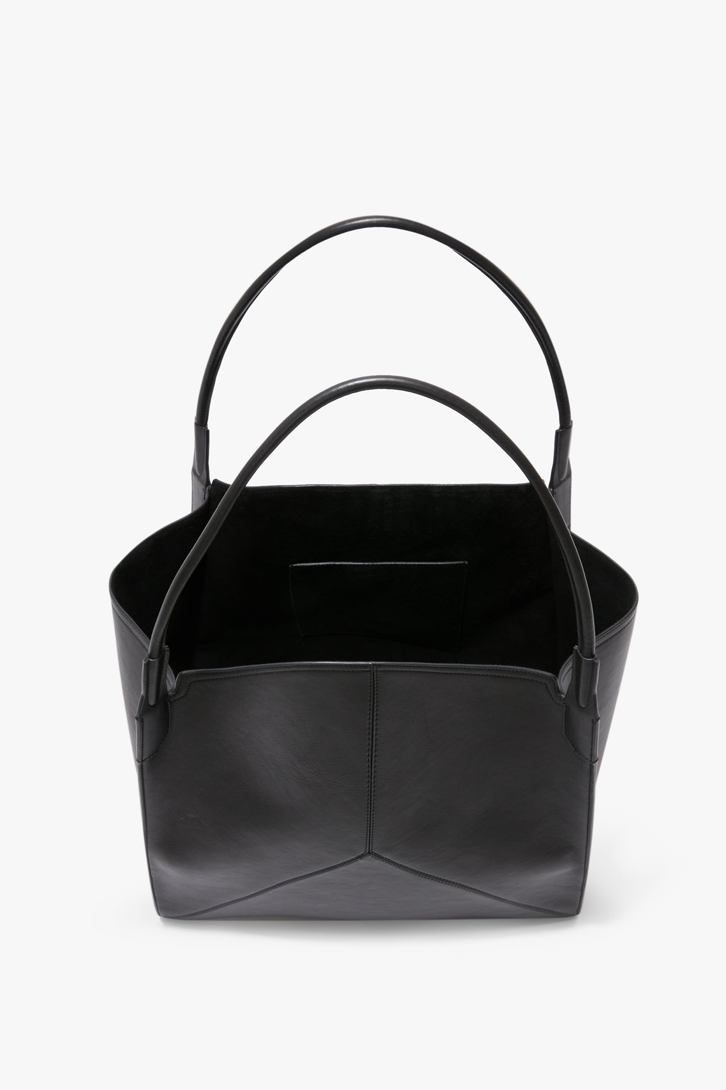 Victoria Travel Tote Bag In Black Leather