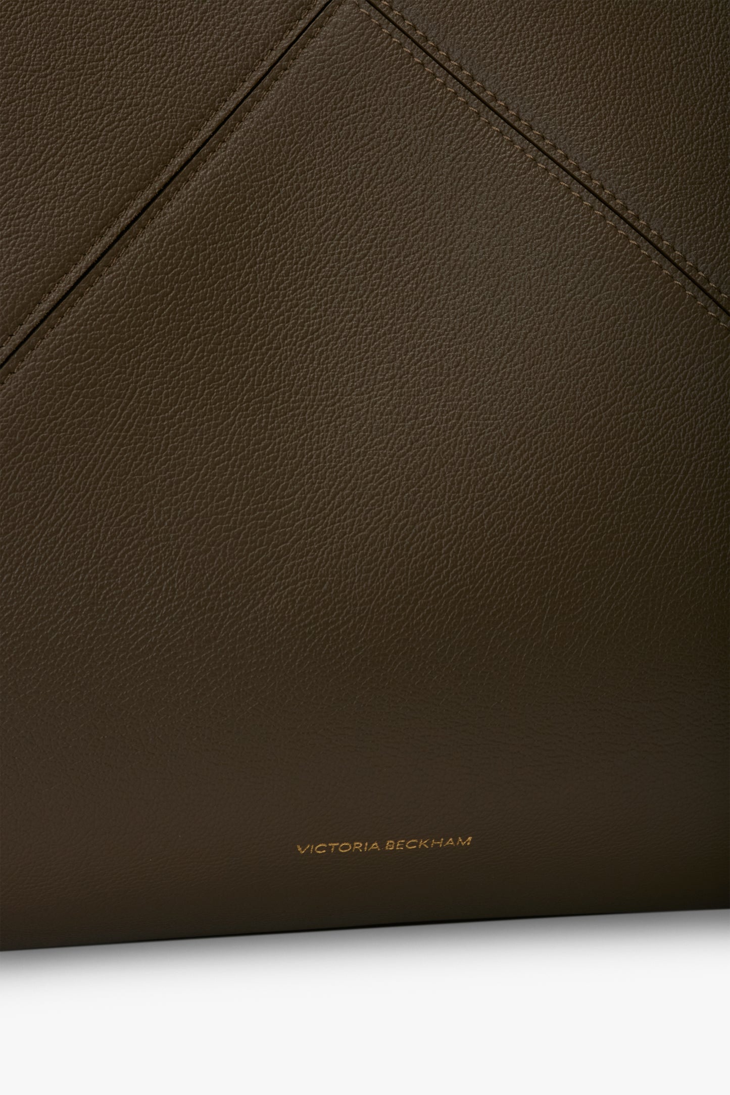 Victoria Travel Tote Bag In Khaki Leather