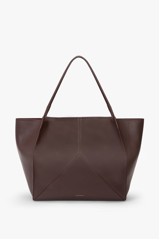 Victoria Travel Tote In Burgundy Soft Leather
