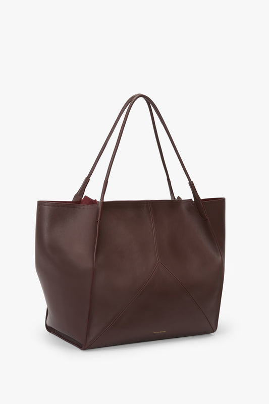 Victoria Travel Tote In Burgundy Soft Leather